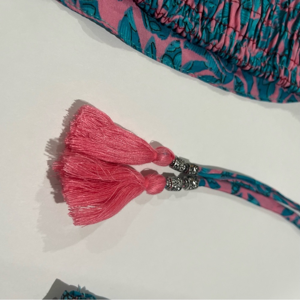 NWT India Boutique Pink and Blue Leaf Print Set - Picture 8 of 12